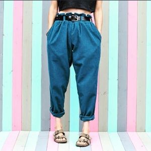 NWOT High waisted paper bag corduroy pants